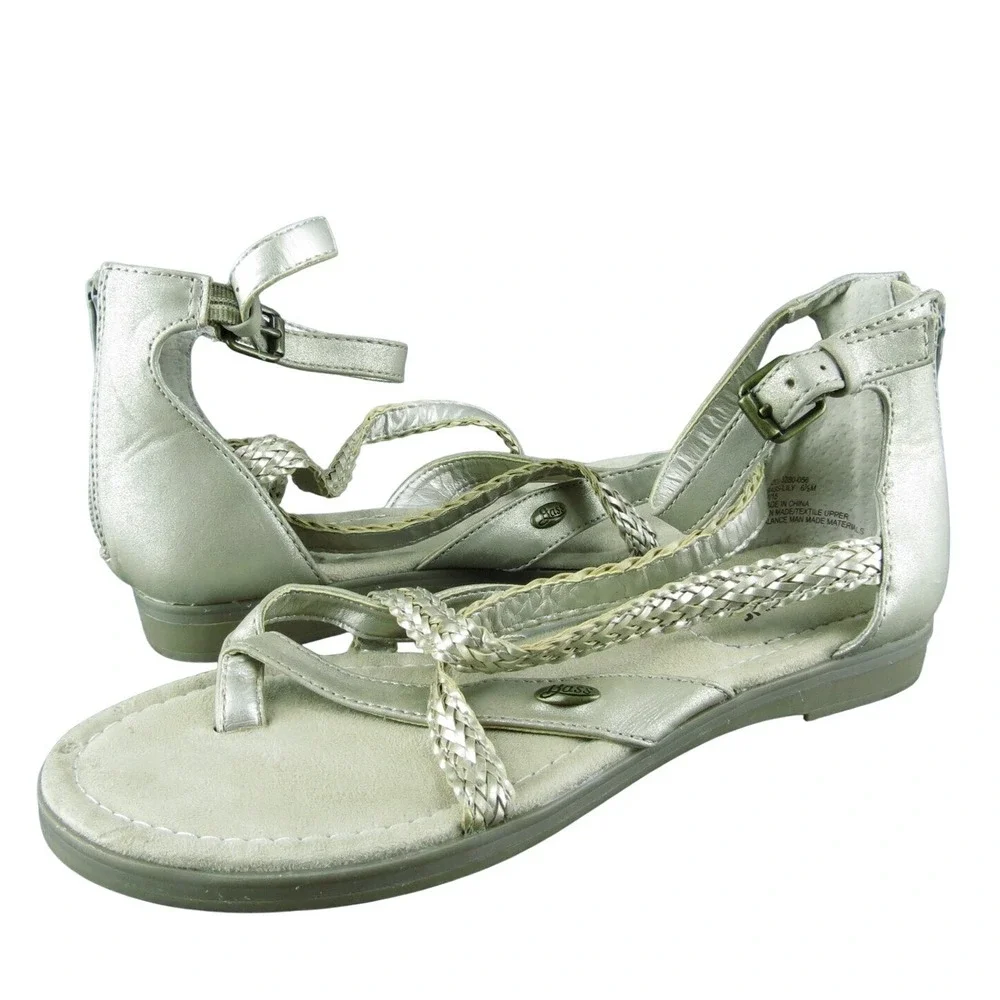 Sunjuns Women's G.H. Bass Strappy Beige Synthetic Size 6.5M‎ Gently Used 2025